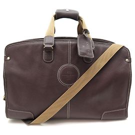 NOVA BOLSA DE VIAGEM LANCEL CROSSBODY EM COURO GRAINADO MARROM Marrom