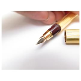 Cartier-CARTIER TRINITY FEATHER PEN WITH GOLD PLATED FOUNTAIN PEN CARTRIDGE-Golden