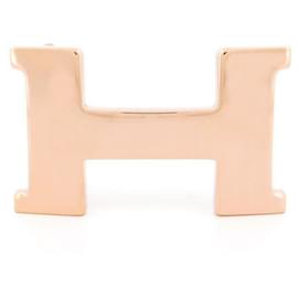 Hermès-NEW BELT BUCKLE HERMES CONSTANCE H PM METAL ROSE CHAMPAGNE BUCKLE BELT-Pink