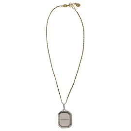 Alexander Mcqueen-Brass Plate Med Cameo Necklace-Other,Python print