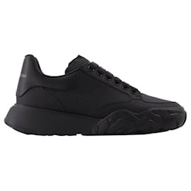 Alexander Mcqueen-Larry  Sneaker in Black Leather-Black