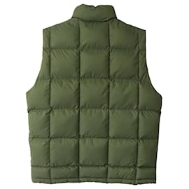 Ralph Lauren-Ralph Lauren RRL Quilted Mockneck Vest in Olive Green Nylon-Green,Olive green