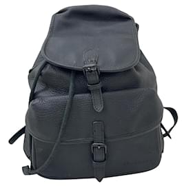 Burberry-Leather Backpack-Black