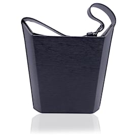 Louis Vuitton-Vintage Black Epi Leather Sac Seau Bucket Shoulder Bag-Black