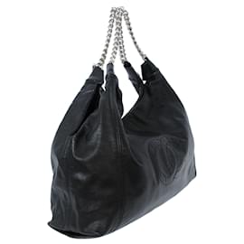 Chanel-Chanel Black CC Lambskin Tote Bag-Black