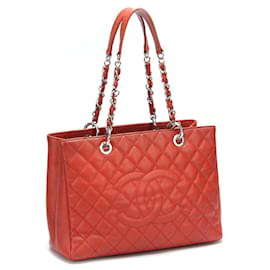 Chanel-Caviar Grand Shopping Tote-Red
