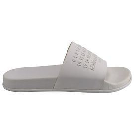 Maison Martin Margiela Slides Maison Margiela Logo em PVC Branco Branco