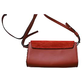 Chloé-Chloe Faye Small Shoulder Bag in Red Leather -Red