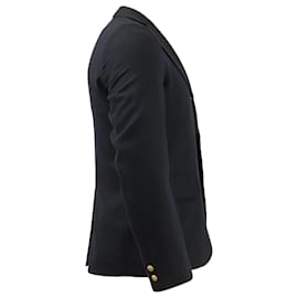 Junya Watanabe-Junya Watanabe Single Breasted Blazer in Black Cotton -Navy blue