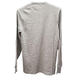 Tom Ford-Camiseta con cuello henley Tom Ford Melange de algodón gris-Gris