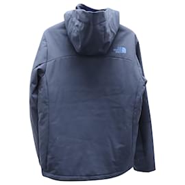The North Face-The North Face Hooded Windbreaker in Navy Blue Polyester-Navy blue