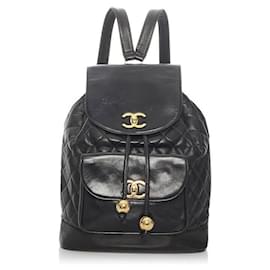 Chanel-CC Matelasse Backpack-Black