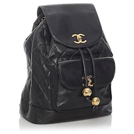 Chanel-CC Matelasse Backpack-Black