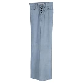 Iro-Pantaloni Iro Vehla in Cotone Azzurro-Blu,Blu chiaro