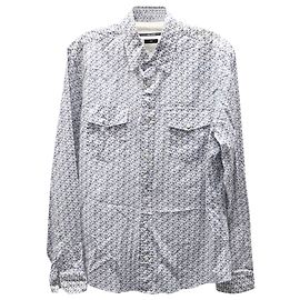 Camisa de manga larga floral Gucci en algodón blanco Otro