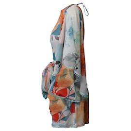 Autre Marque-Charo Ruiz Jumpsuit mit Blumenmuster und offenem Rücken aus mehrfarbigem Polyester-Mehrfarben