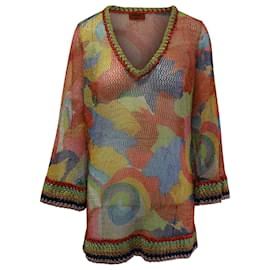 Missoni-Missoni Mare Crochet Coverup in Multicolor Rayon-Multiple colors