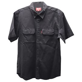 Supreme x Daniel Johnston Work Short Sleeve Button Front Shirt in Black Cotton  Black
