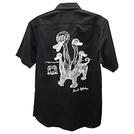 Supreme-Supreme x Daniel Johnston Work Short Sleeve Button Front Shirt in Black Cotton-Black