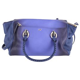 Bolsa Duffle Diane Von Furstenberg em couro azul Azul