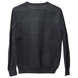 Givenchy-Givenchy Mesh-Back Sweater in Black Cotton-Black
