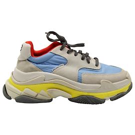 Balenciaga Baskets Triple S en Daim Multicolore Autre Imprimé python