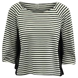Lanvin-Lanvin Striped Top in Multicolor Rayon-Other,Python print