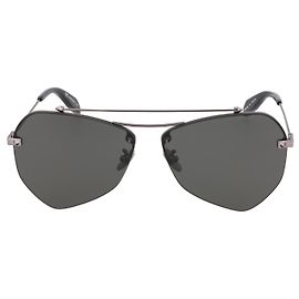 Alexander Mcqueen Sonnenbrille im Pilotenstil Silber Metallisch