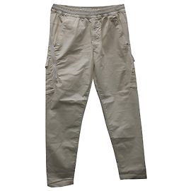 Calças Stone Island Ghost Combat Cargo em algodão creme Branco Cru