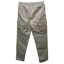 Stone Island-Pantalones cargo de algodón color crema Ghost Combat de Stone Island-Blanco,Crudo