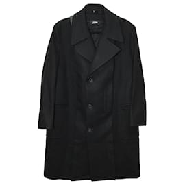 Jean Paul Gaultier-Jean Paul Gaultier Single-Breasted Coat in Black Wool-Black
