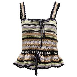 Top de ganchillo Zita de Ulla Johnson en algodón multicolor Otro Impresión de pitón
