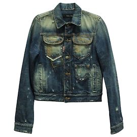 Dsquared2 Jeans Jacket with Embroidery Blue