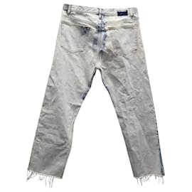 Maison Martin Margiela-Maison Margiela Denim Jeans in Light Blue Cotton-White