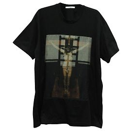 Camiseta negra Christ Cruz de Givenchy Negro