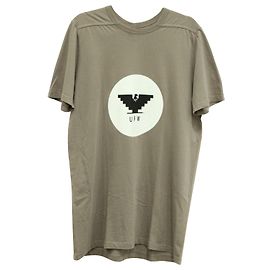 T-shirt Rick Owens UFW girocollo con logo in cotone marrone Marrone