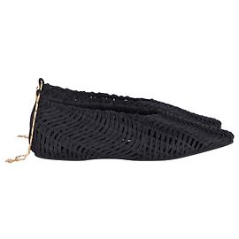 Stella Mc Cartney Sapatilhas Stella McCartney Woven em couro preto Preto