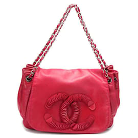 Chanel-CC Accordion Flap Bag-Pink