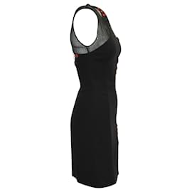 Versace-Versace Beaded Sleeveless Dress in Black Acetate-Black