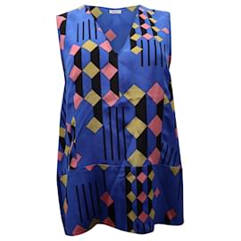Marni-Marni Top sans manches à imprimé géométrique en polyester multicolore-Multicolore