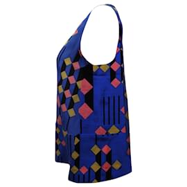 Marni-Blusa sem mangas com estampa geométrica Marni em poliéster multicolorido-Multicor