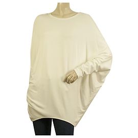 Helmut Lang White Womans Long Dolman Sleeve Relaxed Top - Size M White