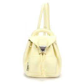 Marc Jacobs Mochila de cuero con cordón Amarillo