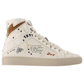 Zadig & Voltaire ZV1747 High Flash - Crush + Su en cuir blanc Blanc