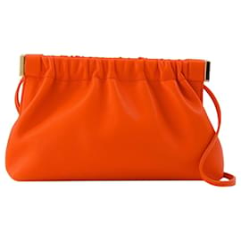 Nanushka-The Bar Mini Should Bag in Orange Vegan Leather-Orange
