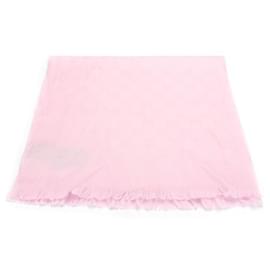 Gucci-GG Wool and Silk Scarf-Pink