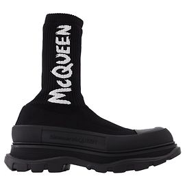 Alexander Mcqueen Botas estilo calcetín en negro Negro