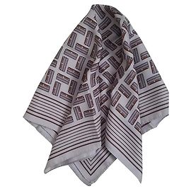 Foulard Louis Vuitton Imprimé Malle Daim Beige Beige