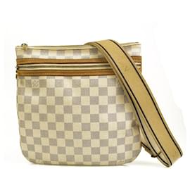 Louis Vuitton-LOUIS VUITTON Pochette Bosphore Damier Azzure Brown Messenger Bag Crossbody-Grey