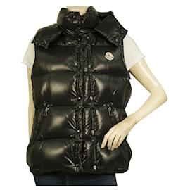 Moncler-MONCLER Galene black puffer lightweight down feather gilet vest jacket size 4-Black